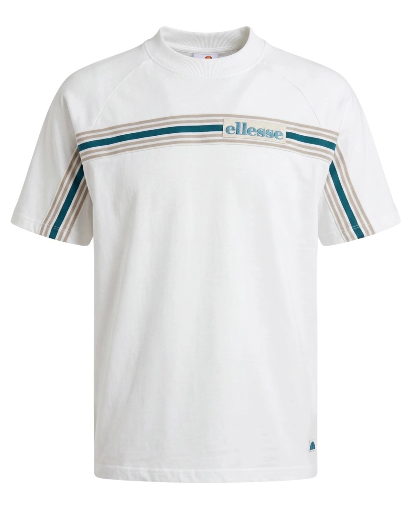 ELLESSE Tricou Rossanti ecru / bleumarin / turcoaz / galben miere