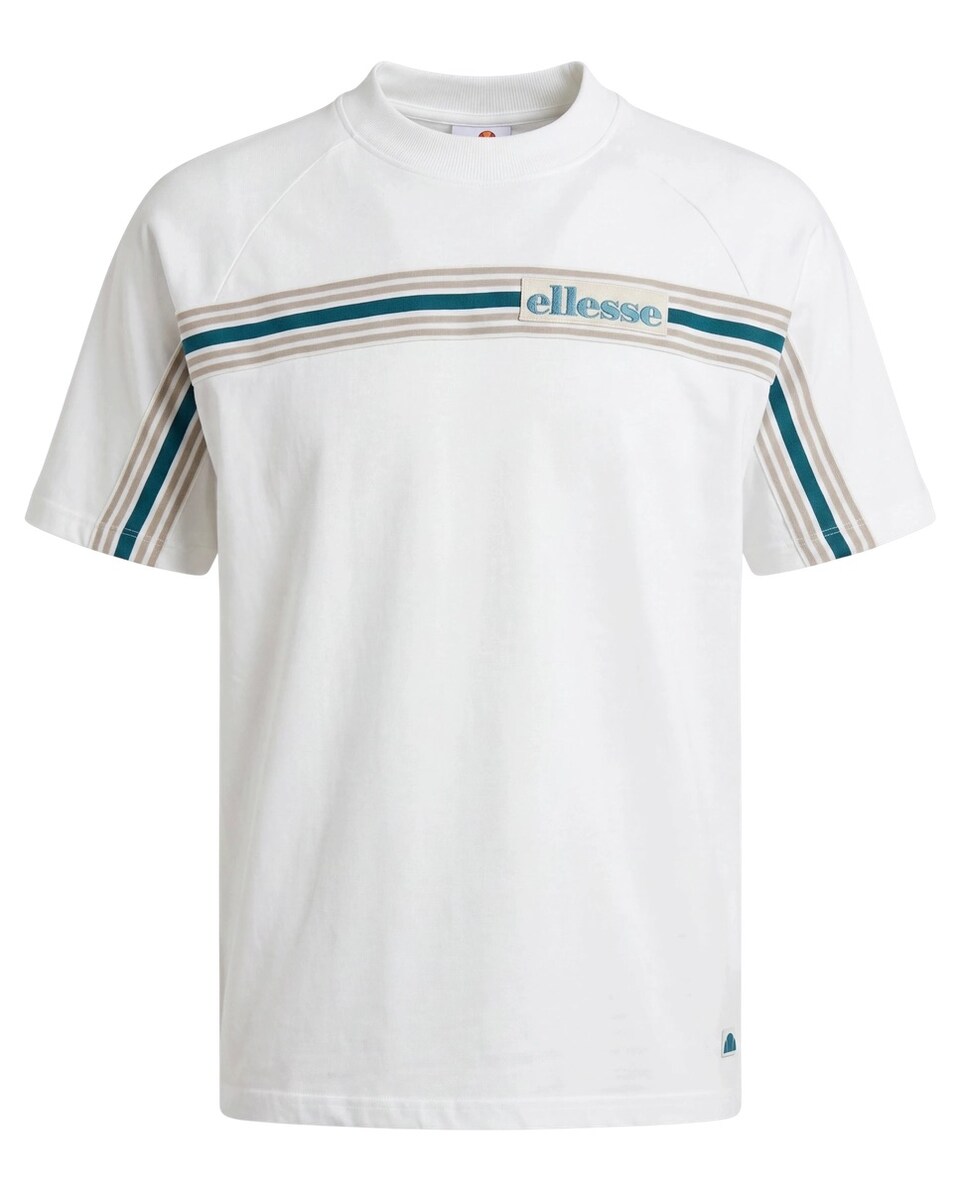 T-shirt 'Rossanti' ecru / marinblå / turkos
