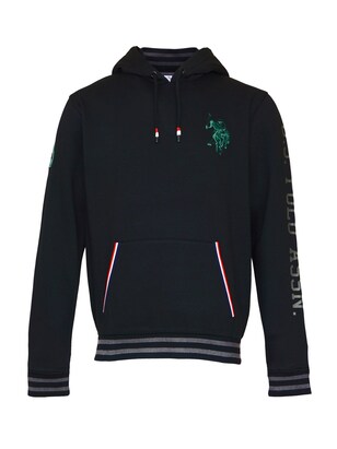 U.S. POLO ASSN. Sweatshirt Jade groen / Rood / Zwart / Offwhite