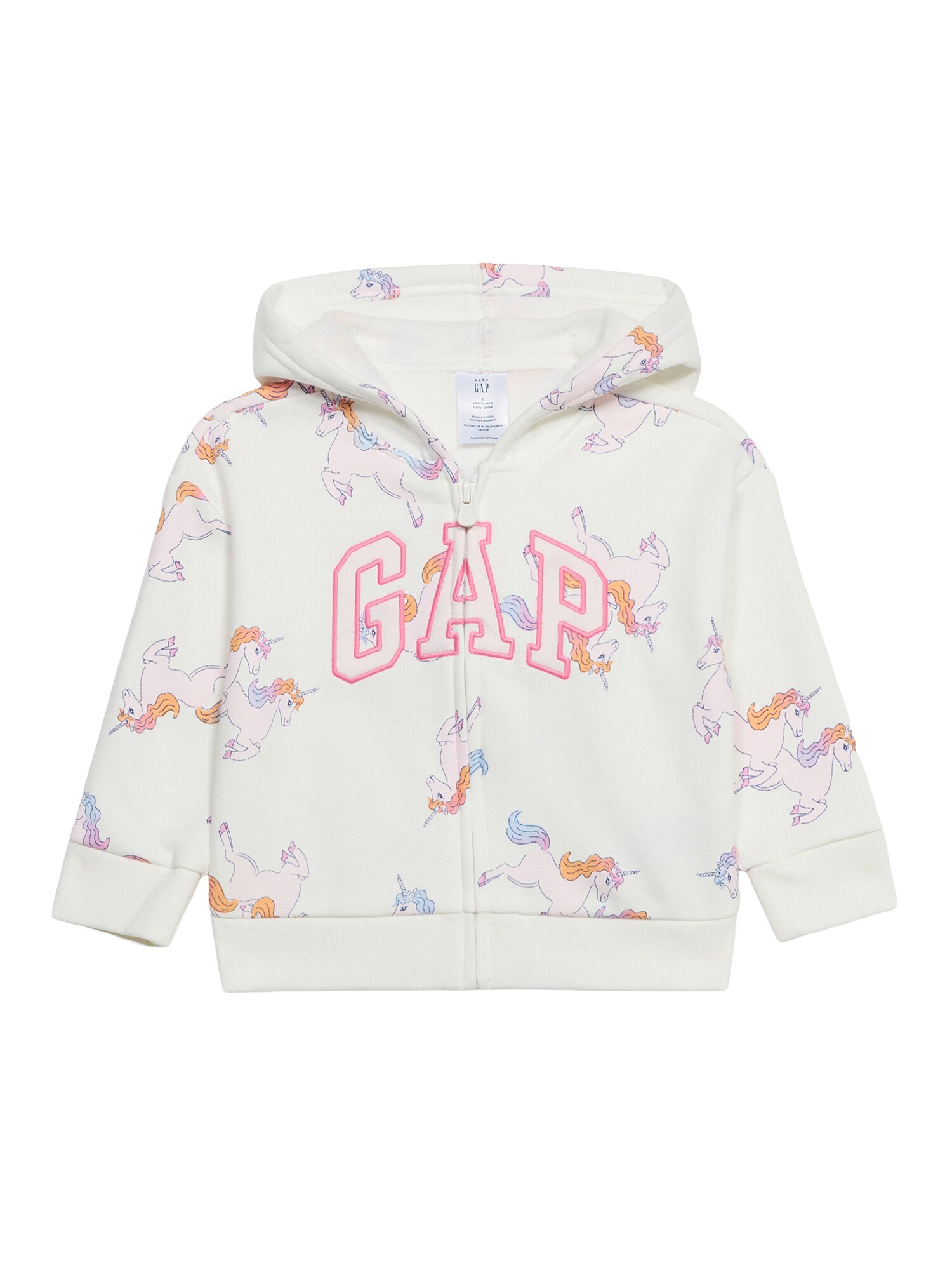 GAP Hanorac  culoarea pielii / albastru pastel / roz / alb