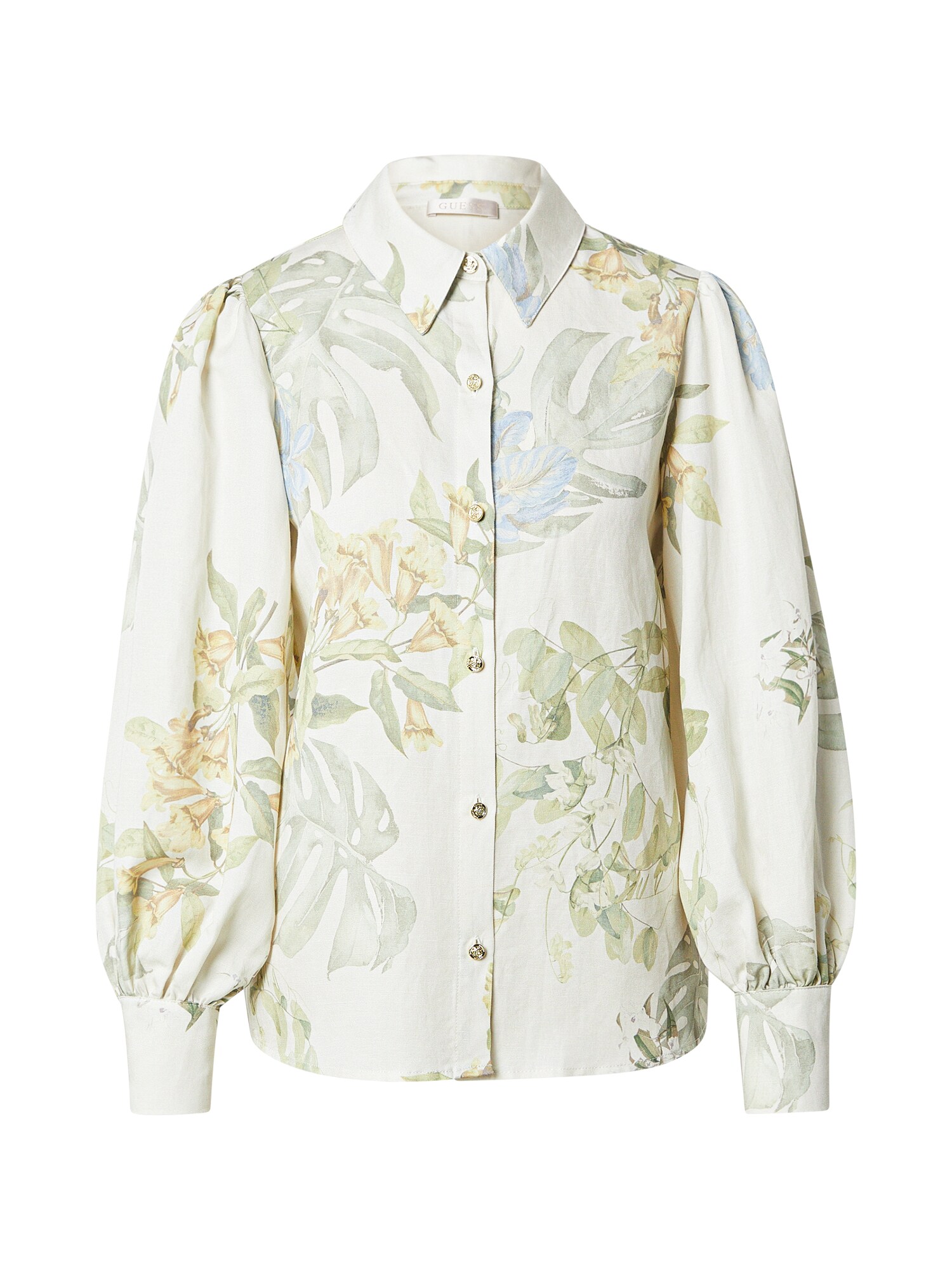 GUESS Bluză MIRIAM  crem / albastru deschis / kaki / verde pastel