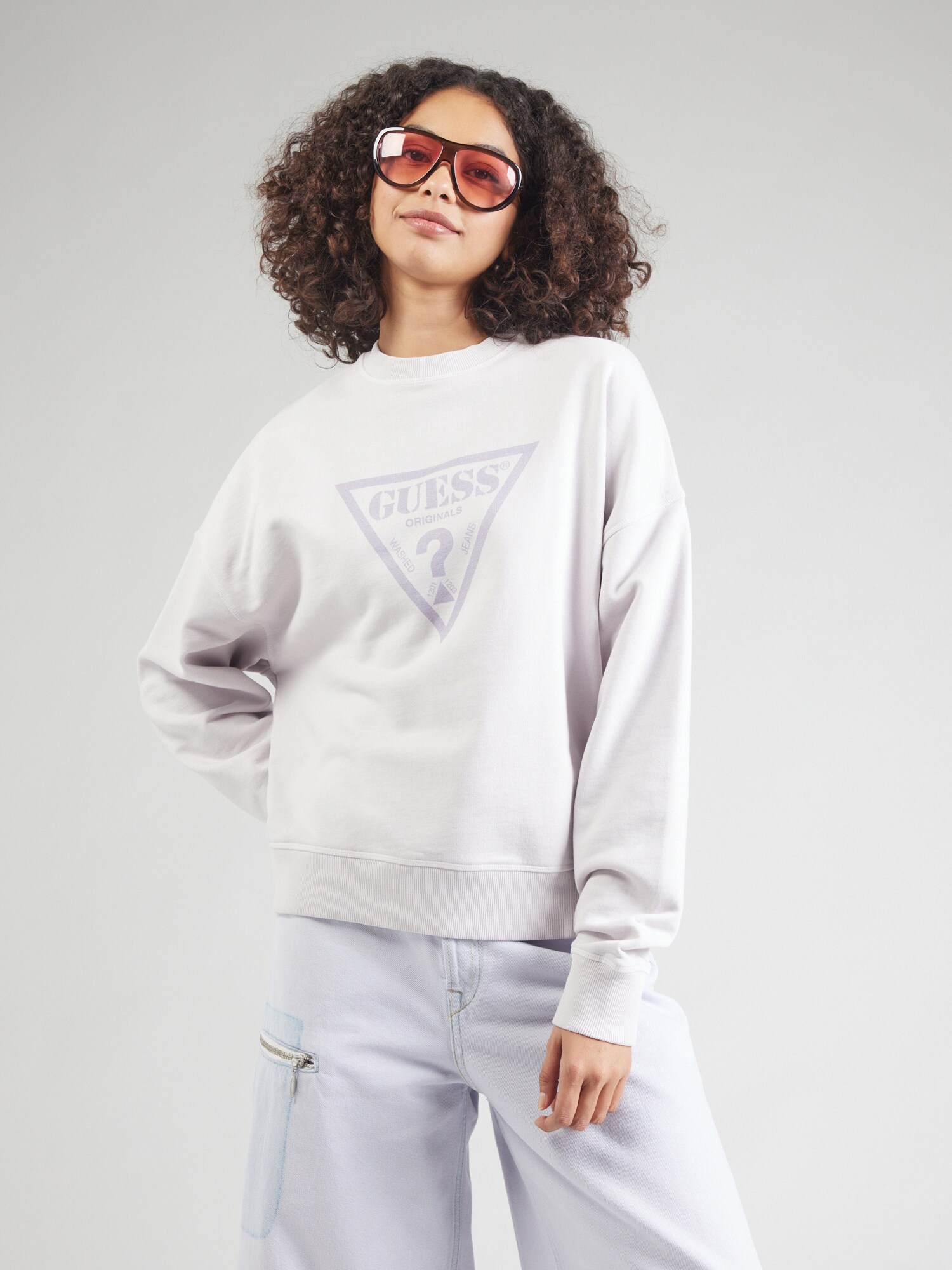 GUESS Originals Tréning póló  pasztellila termék 2. képe