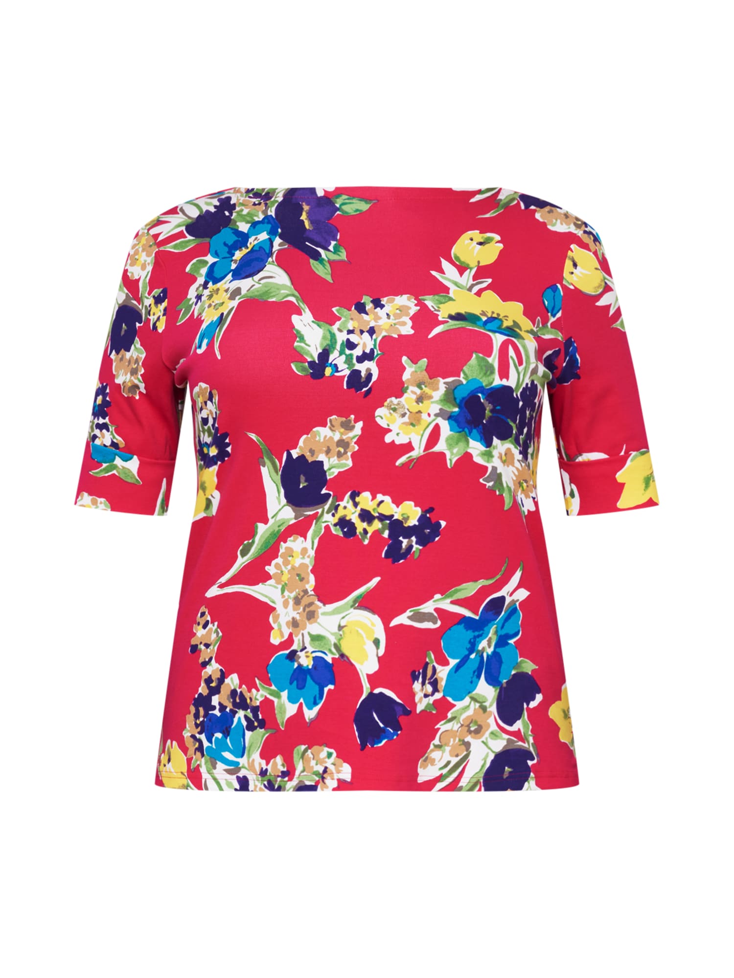 Lauren Ralph Lauren Plus Marškinėliai 'JUDY' fuksijų spalva / mišrios spalvos