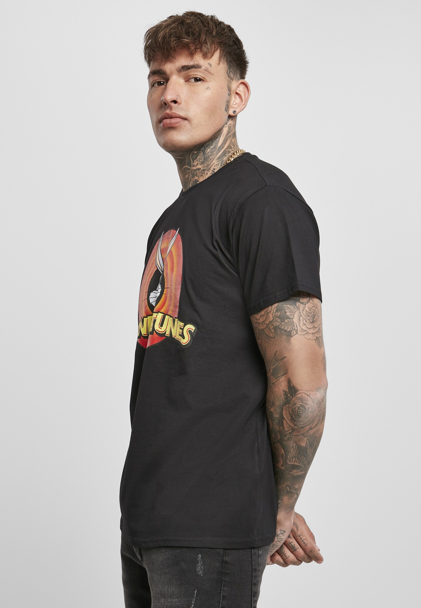 Mister Tee Camiseta 'Looney Tunes Bugs Bunny'  amarillo / gris / rojo anaranjado / negro / blanco – imagen 4
