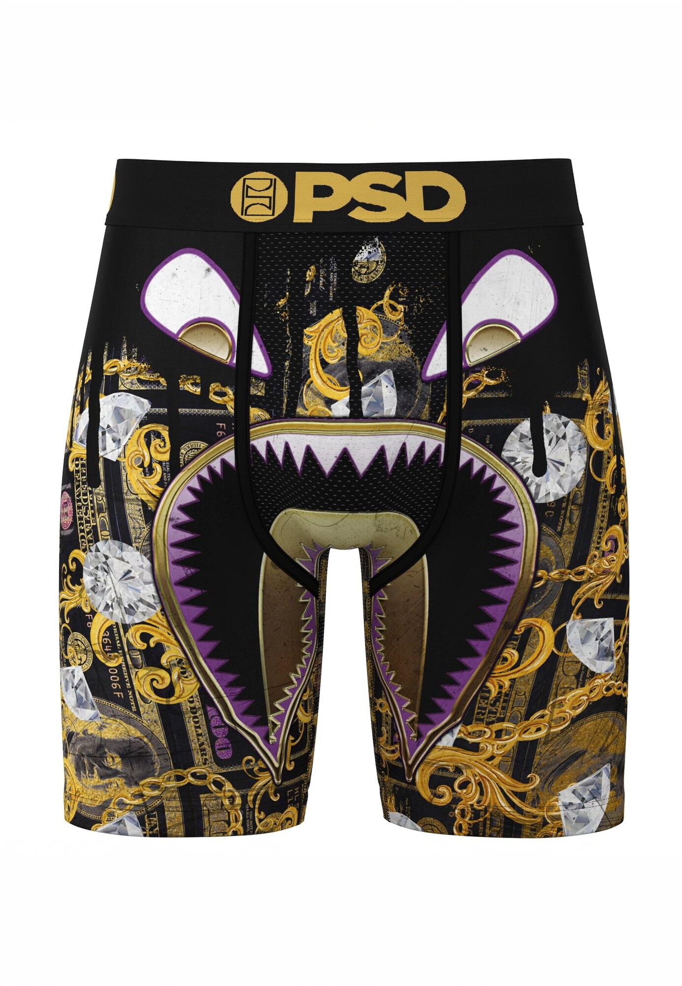PSD Boxeralsók 'Money Hungry'  curry / lila / fekete / fehér akciós termékkép 1