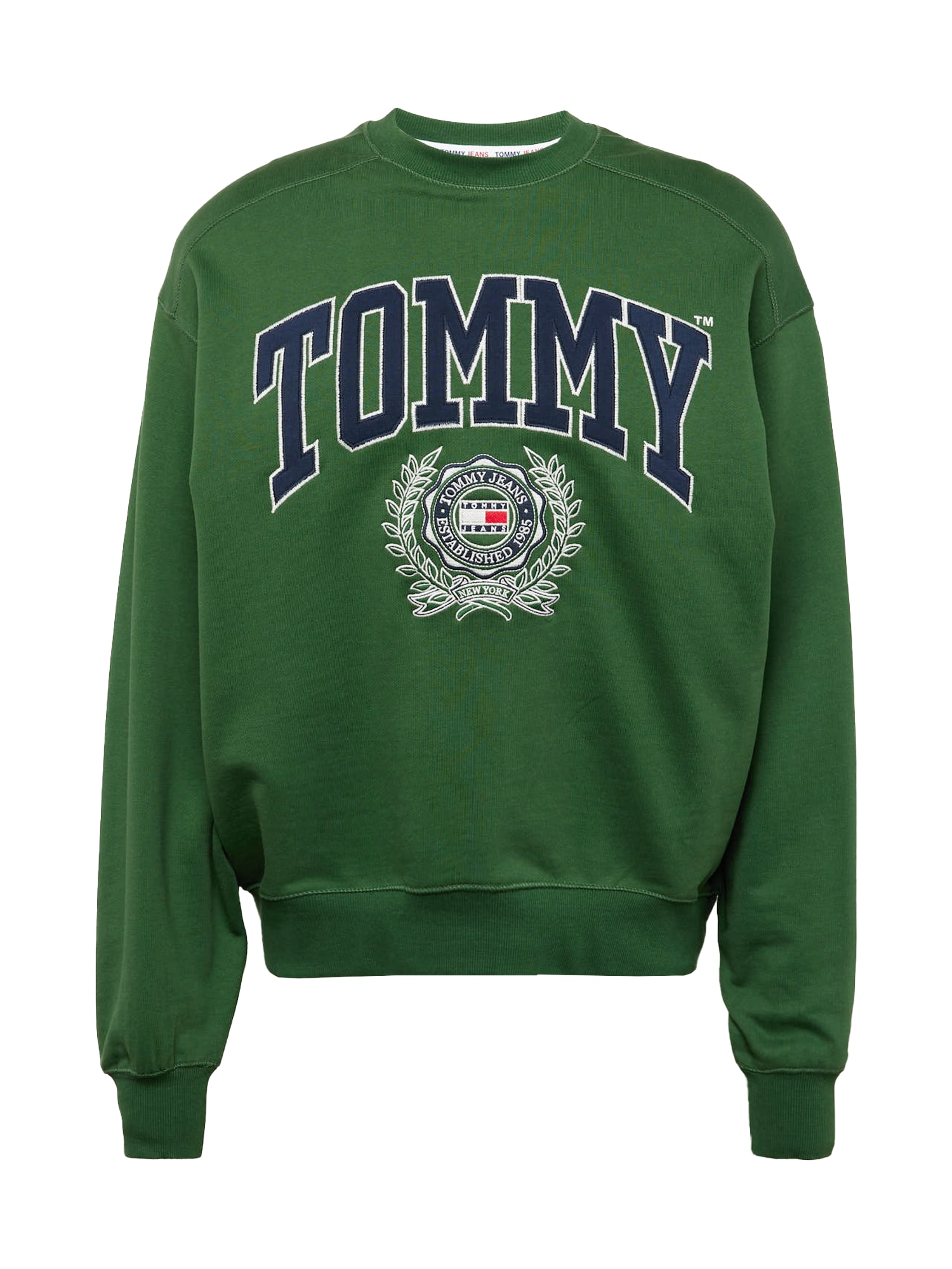 Tommy Jeans Majica  temno modra / temno zelena / rdeča / bela