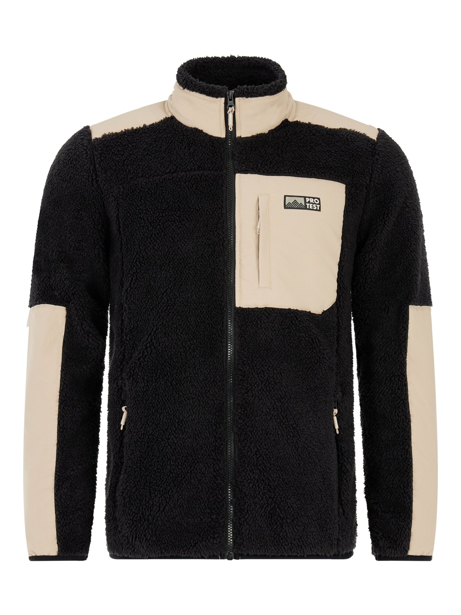 Protest Fleece Jas 'PRTBleaker' Zwart