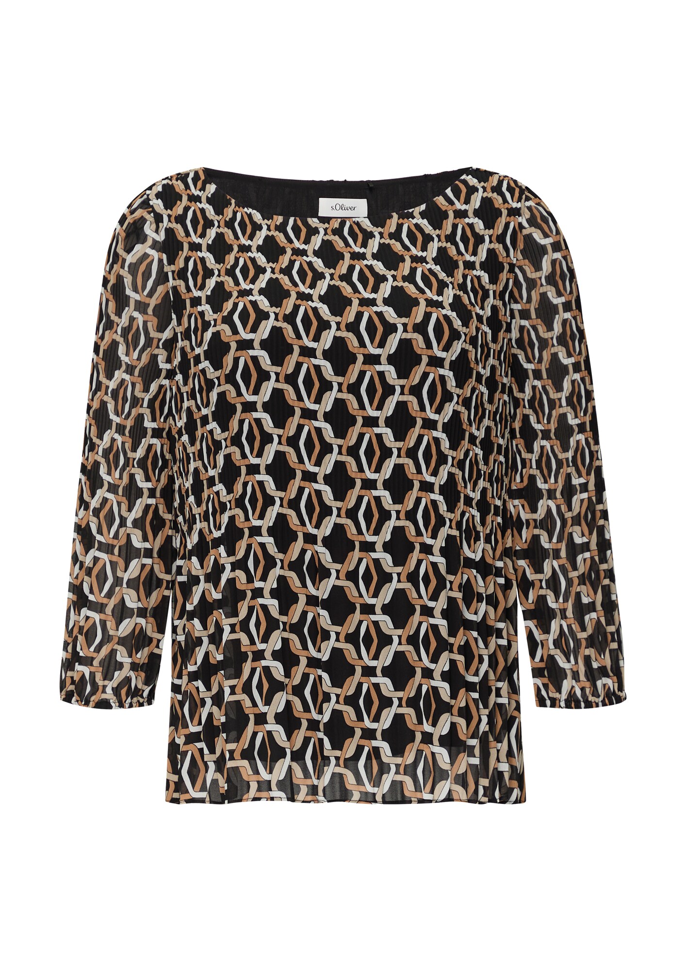 S.Oliver Black Label Blouse Bruin / Grijs / Zwart