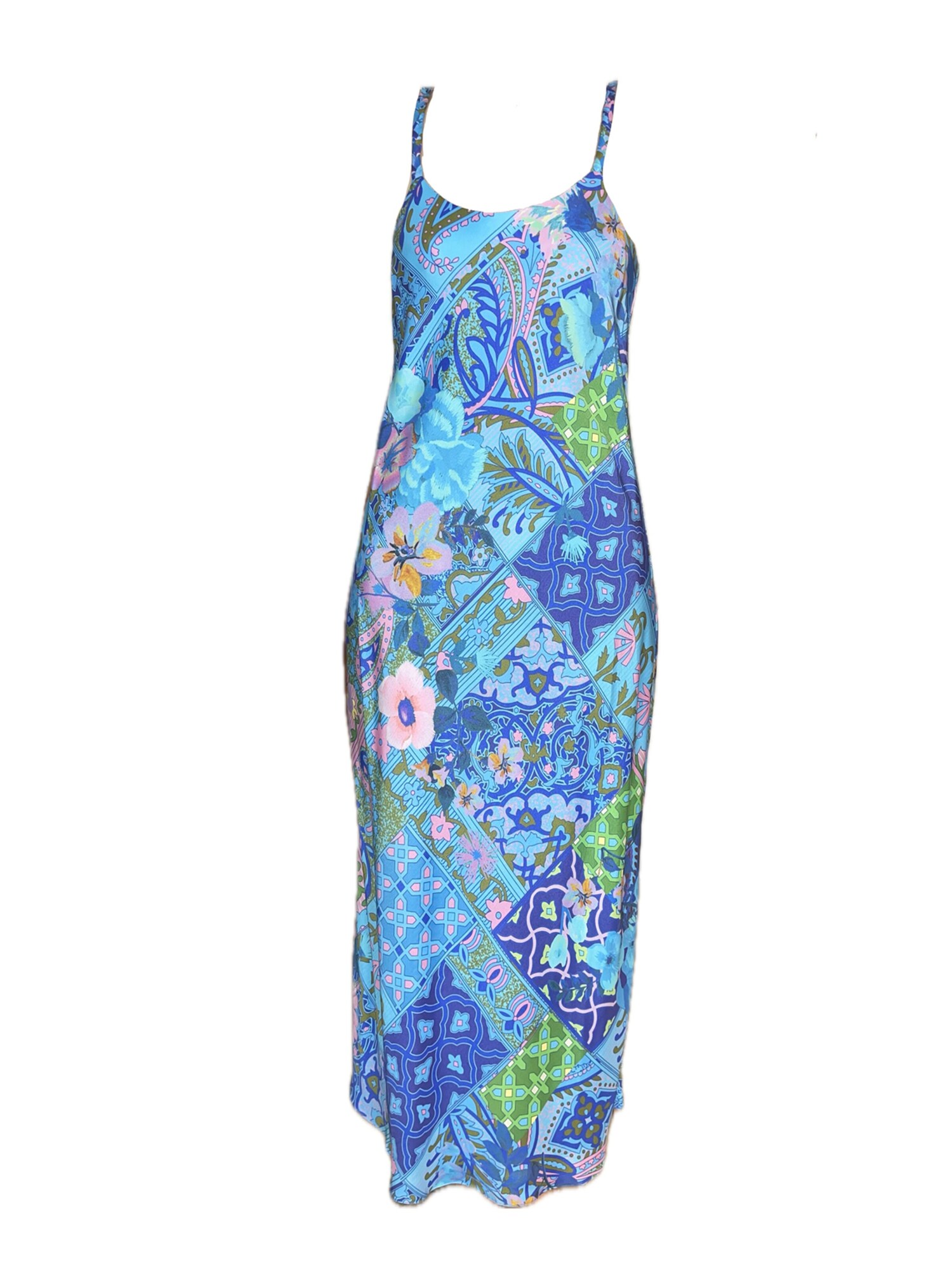 Introvertie VIENNA Vestido de verano 'Not Your Darling Bias Slip Dress'  azul oscuro