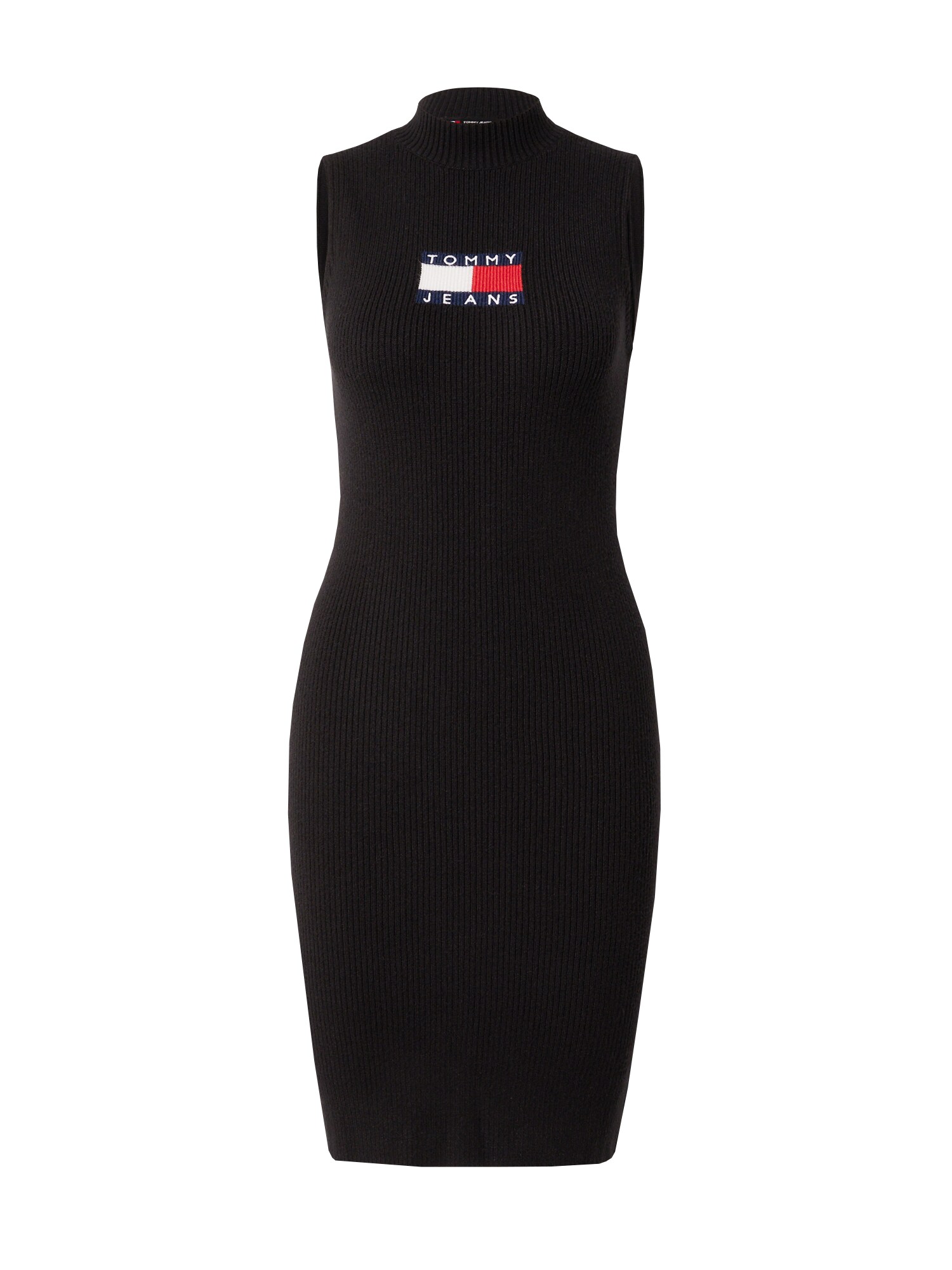 Tommy Jeans Pletené šaty  červená / čierna / biela