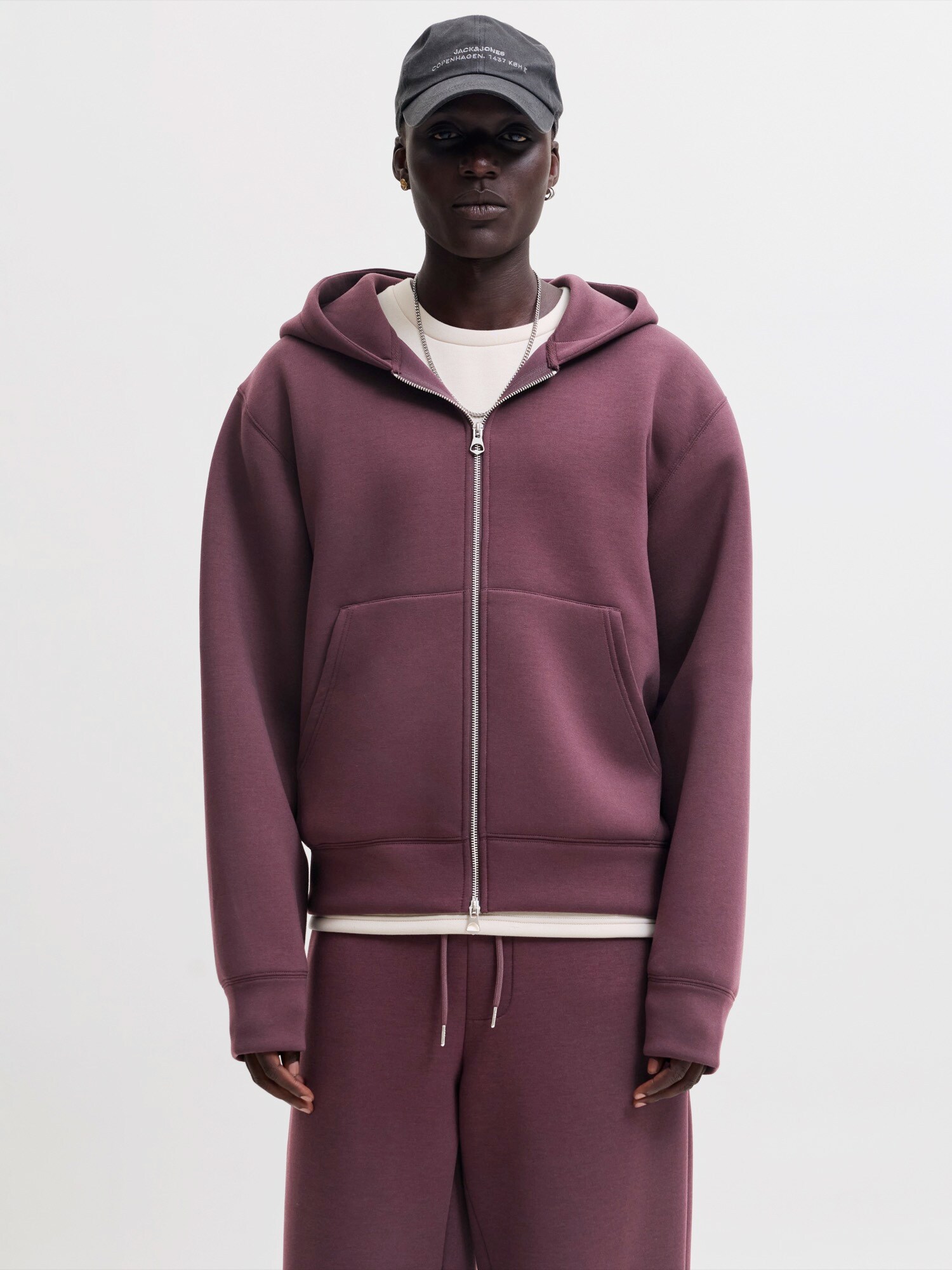 JACK & JONES Hanorac JCOLEGACY roșu burgundy