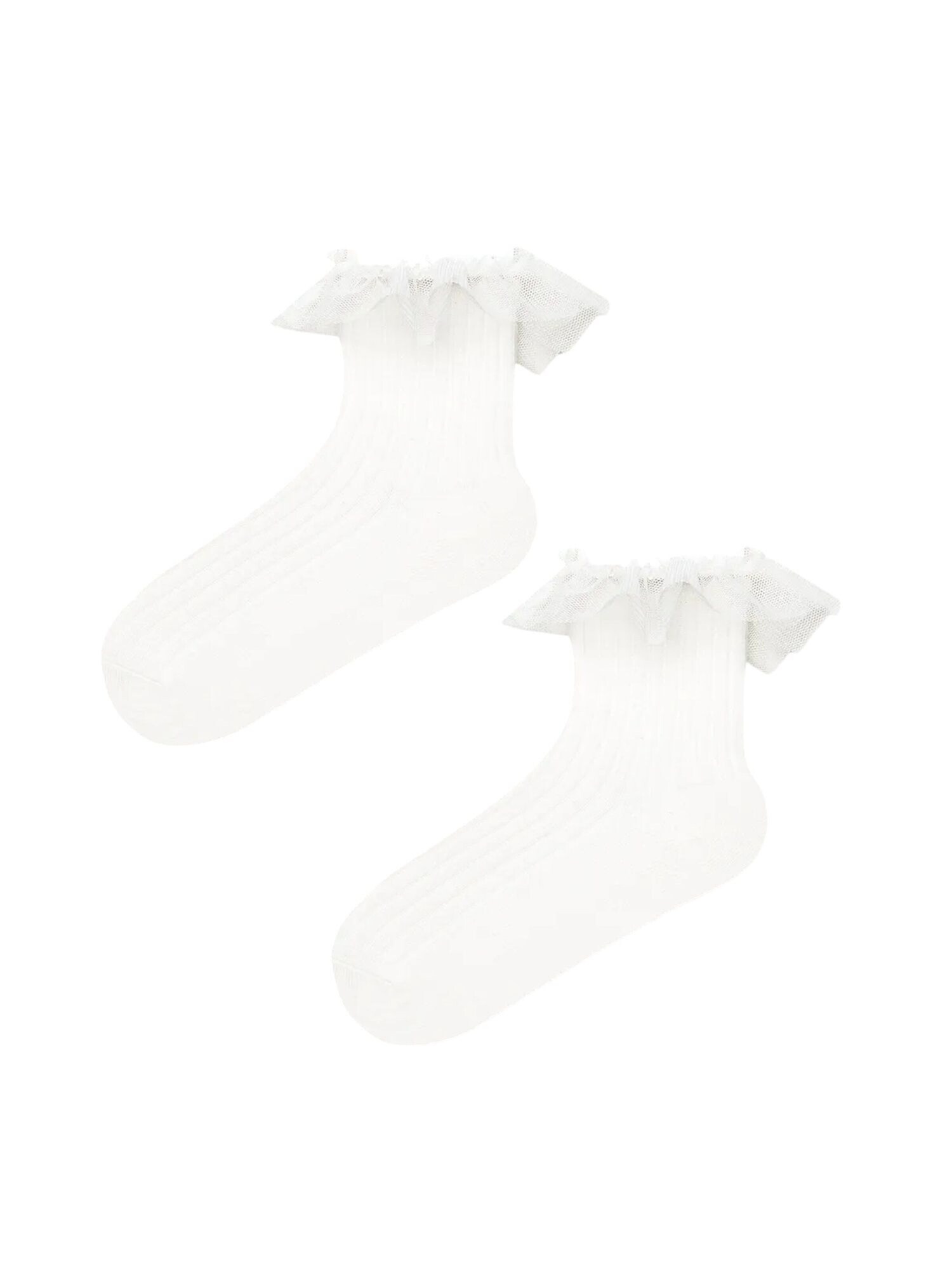 Penti Čarape 'PENTI Rüschen-Knöchelsocken' bijela
