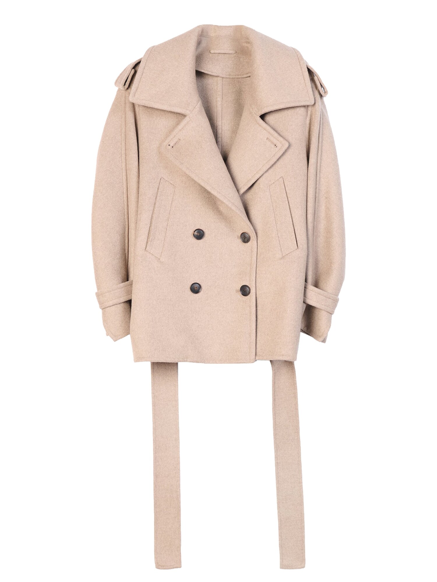 GOBI Cashmere Abrigo de entretiempo 'Trench-Style Cashmere Peacoat' beige