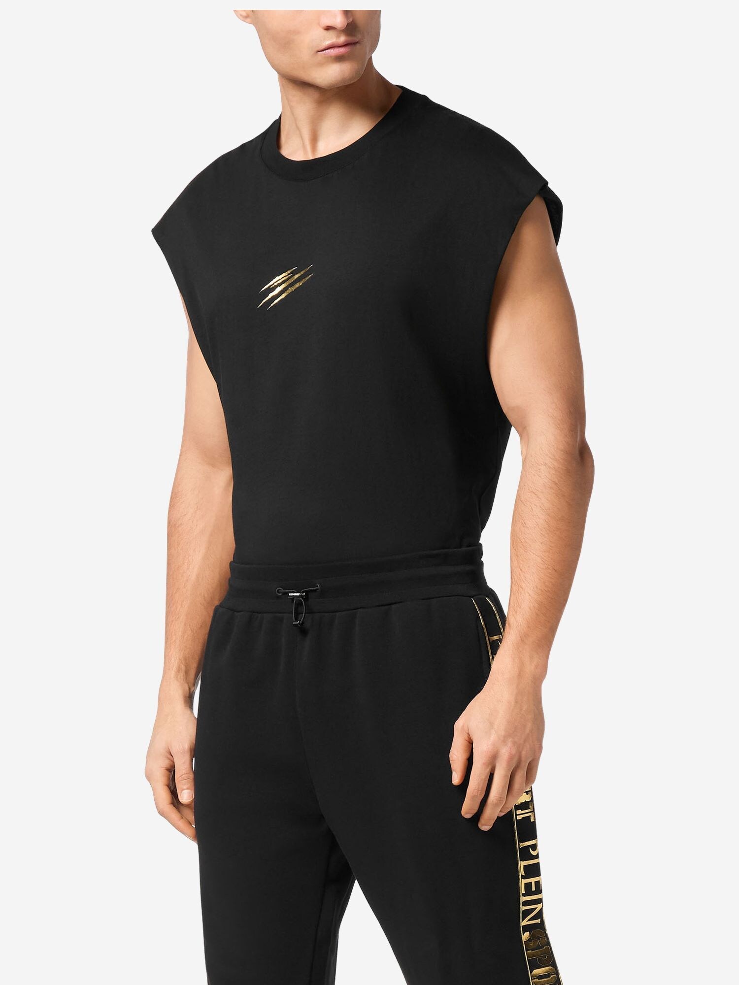 Plein Sport Pantalón  oro / negro – imagen 3