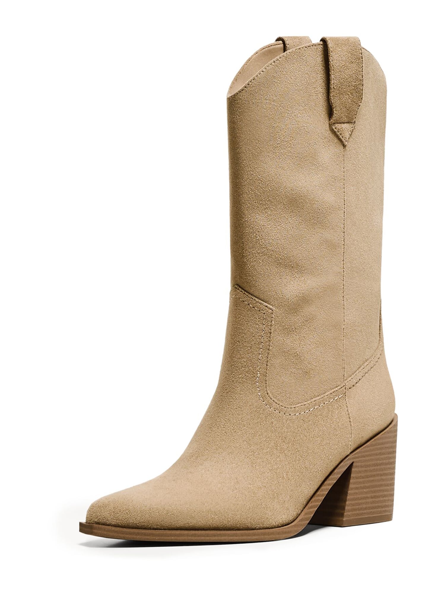 Bershka Cizme de cowboy  bej
