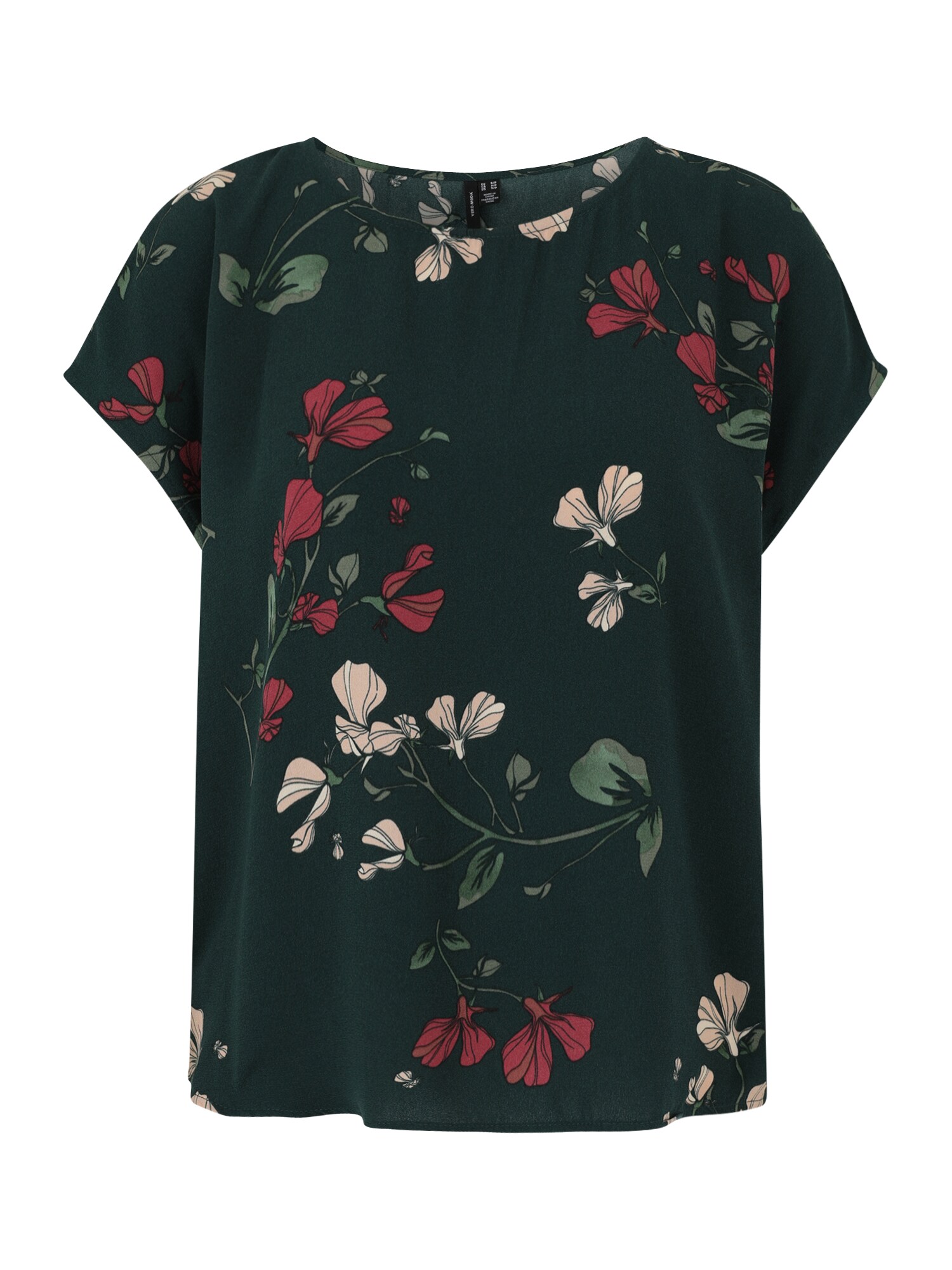 Vero Moda Petite Blúzka 'VMNEWHALLIE' krémová / olivová / jedľová / tmavočervená