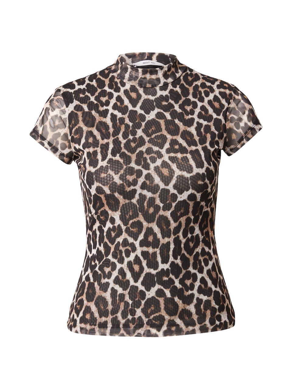 T-shirt 'Inga' ecru / choklad