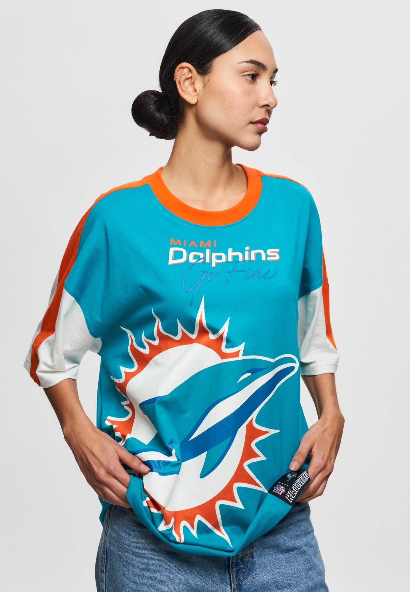 Thumbnail - T-Shirt 'NFL Dolphins Miami Cut and Sew Oversized'