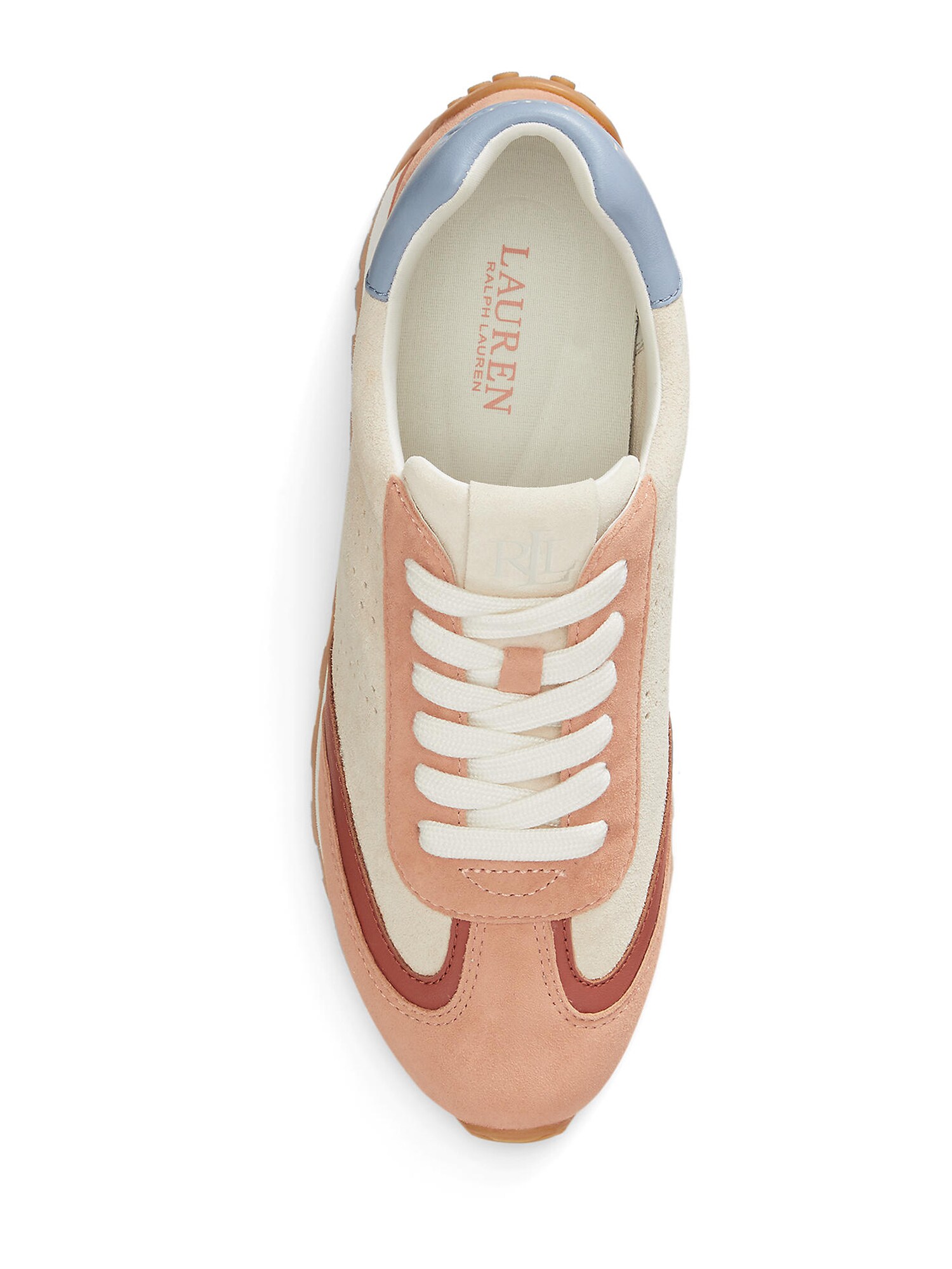 Lauren Ralph Lauren Zapatillas deportivas bajas 'DANI' arena / azul claro / albaricique / rojo cereza – imagen 3