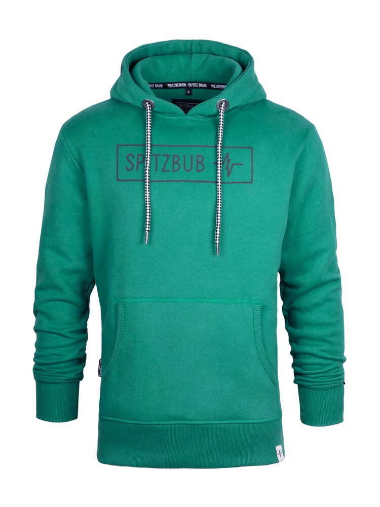 SPITZBUB Sweatshirt 'Michael' Herren Größe L anthrazit / grün / jade