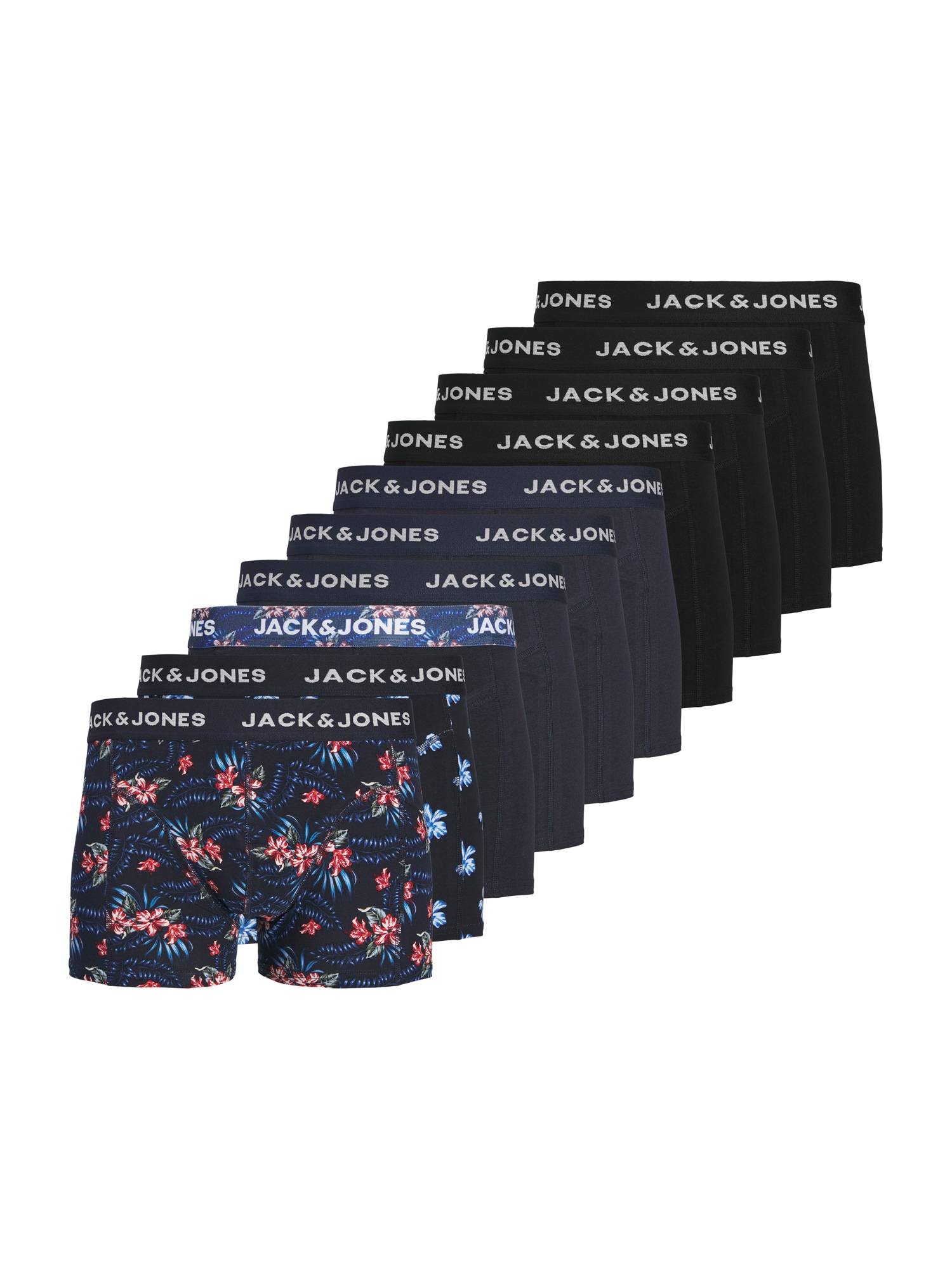 JACK & JONES Boxeri JACLAMINE bleumarin / azur / grej / negru