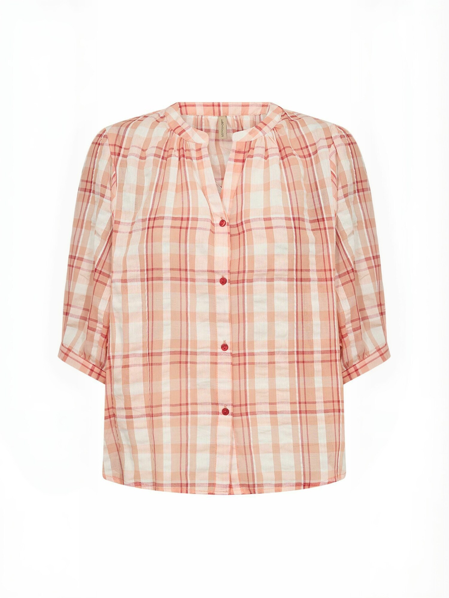 Soyaconcept Blusa 'Farus'  ecru / albaricique / rojo sangre