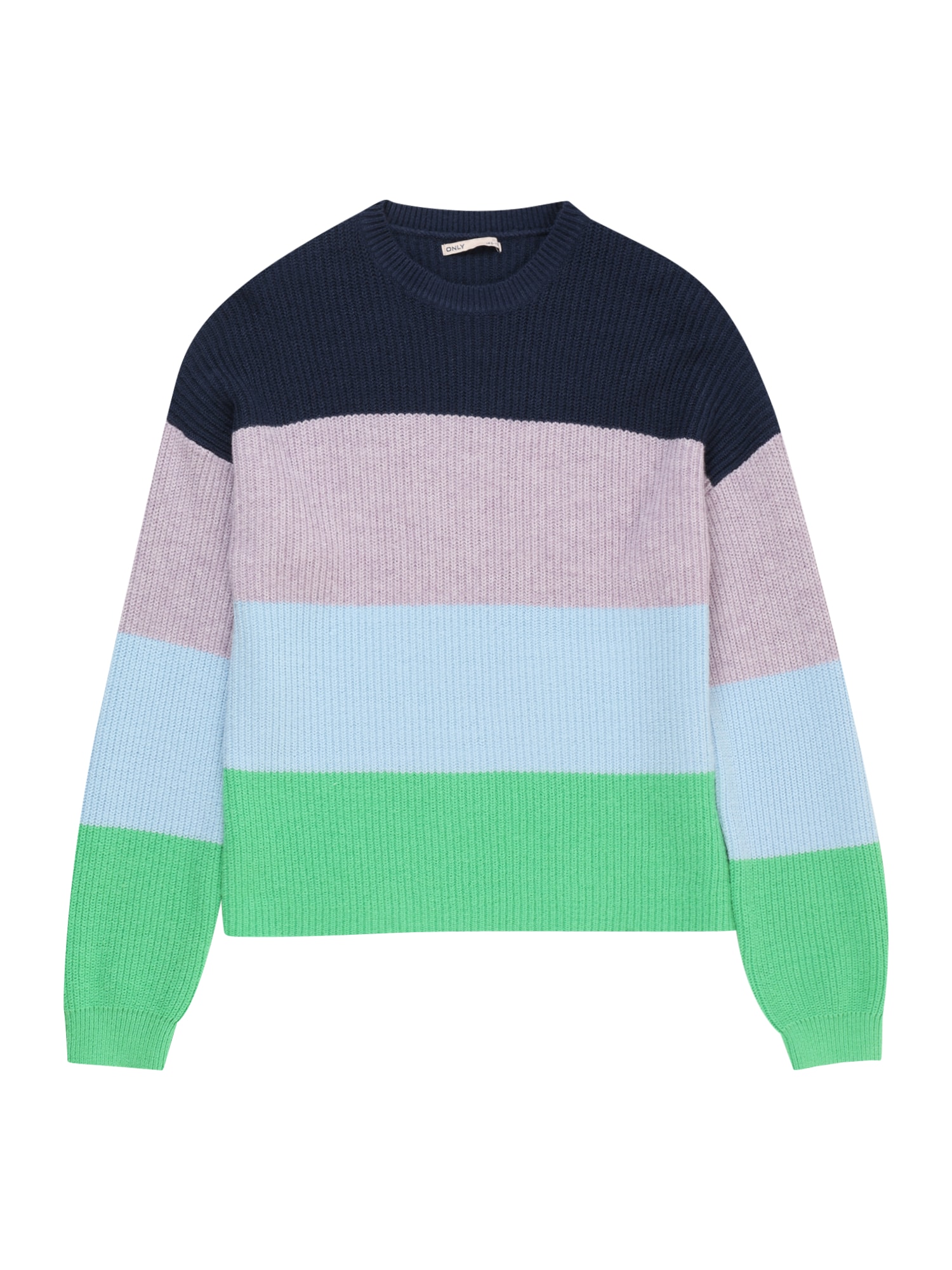 KIDS ONLY Megztinis 'Sandy' šviesiai mėlyna / žolės žalia / rausvai violetinė spalva / juoda