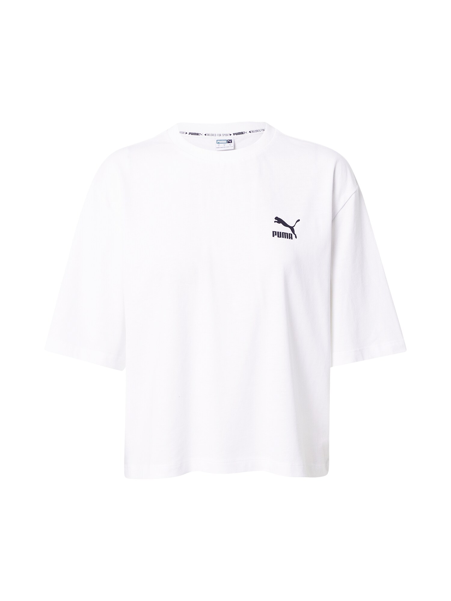 PUMA Marškinėliai  juoda / balta / rožių spalva
