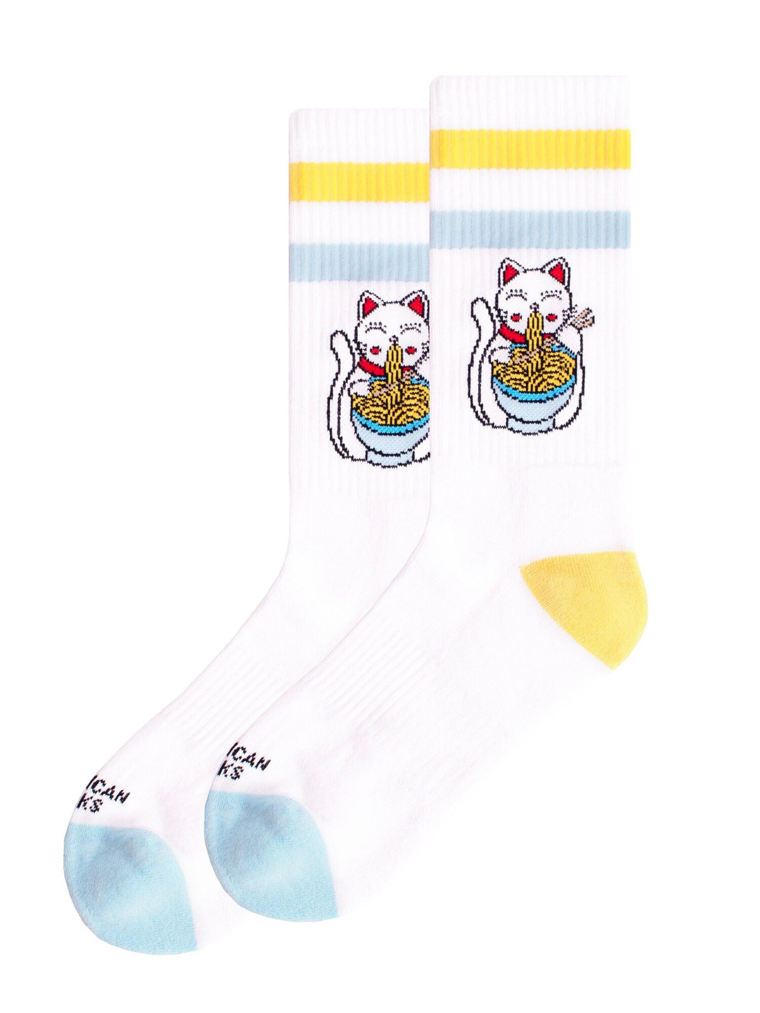 American Socks Calcetines 'Neko - Mid High'  blanco