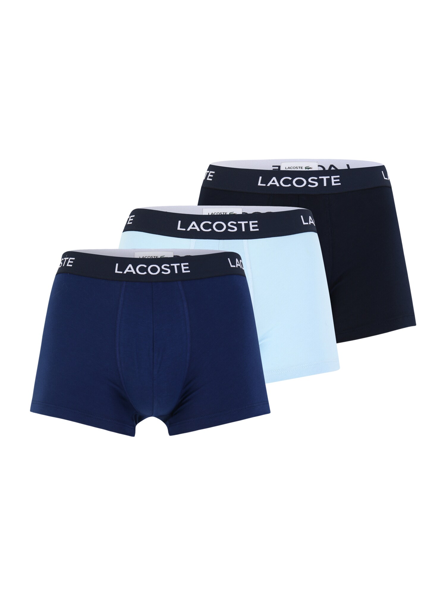 LACOSTE Boxerky  indigo / svetlomodrá / čierna / biela