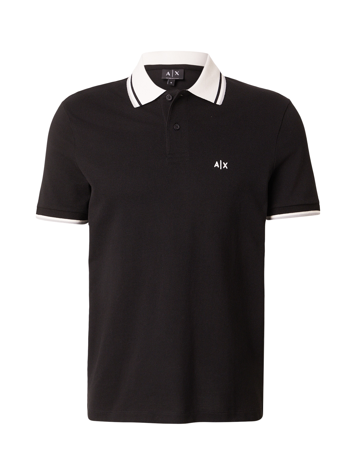 ARMANI EXCHANGE Tricou  gri deschis / negru / alb