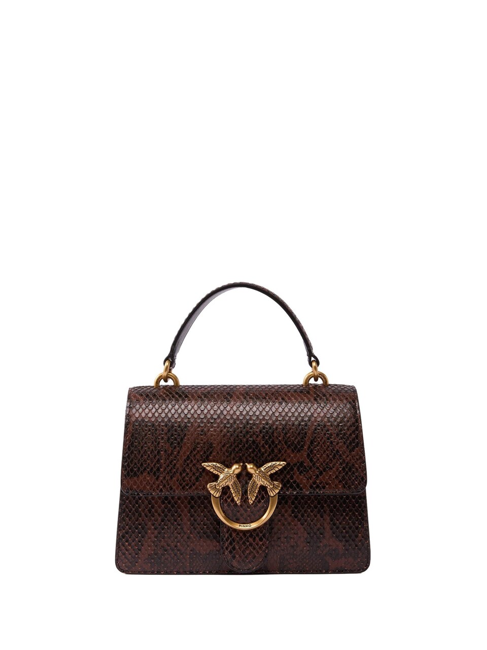 Handväska 'PINKO LOVE ONE TOP HANDLE MINI ROCK LIGHT PYTON PRINT BORSA'