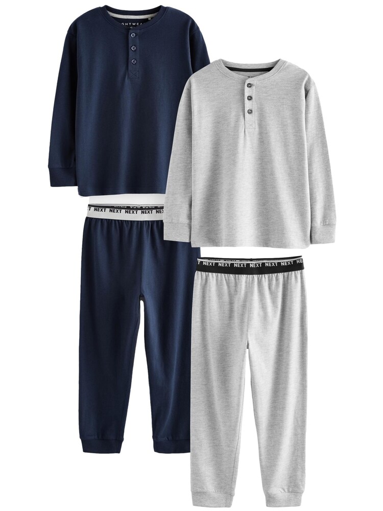 Next Schlafanzug Jungen Größe 164 navy / grau