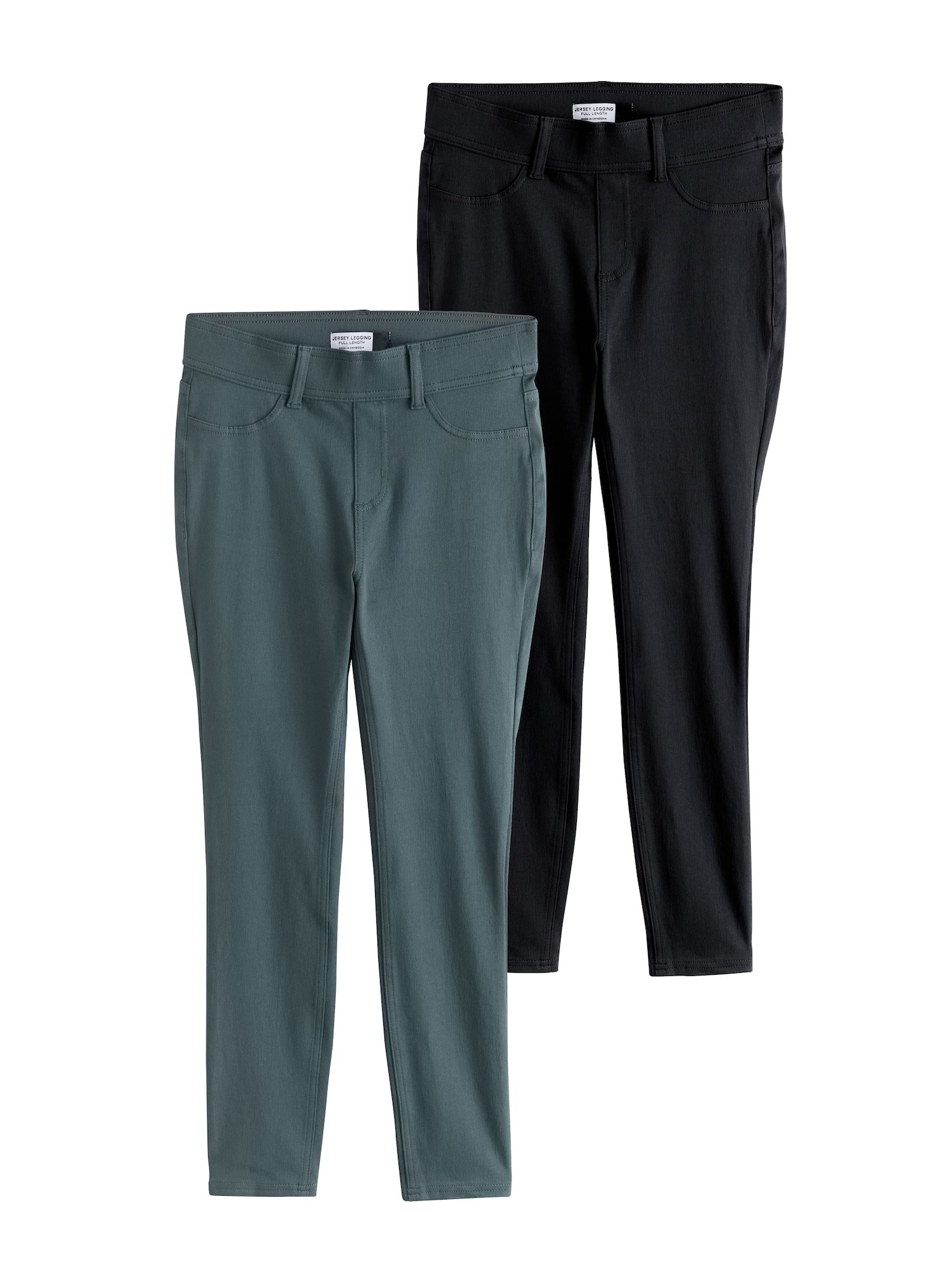 Next Jeggings verde jad / negru