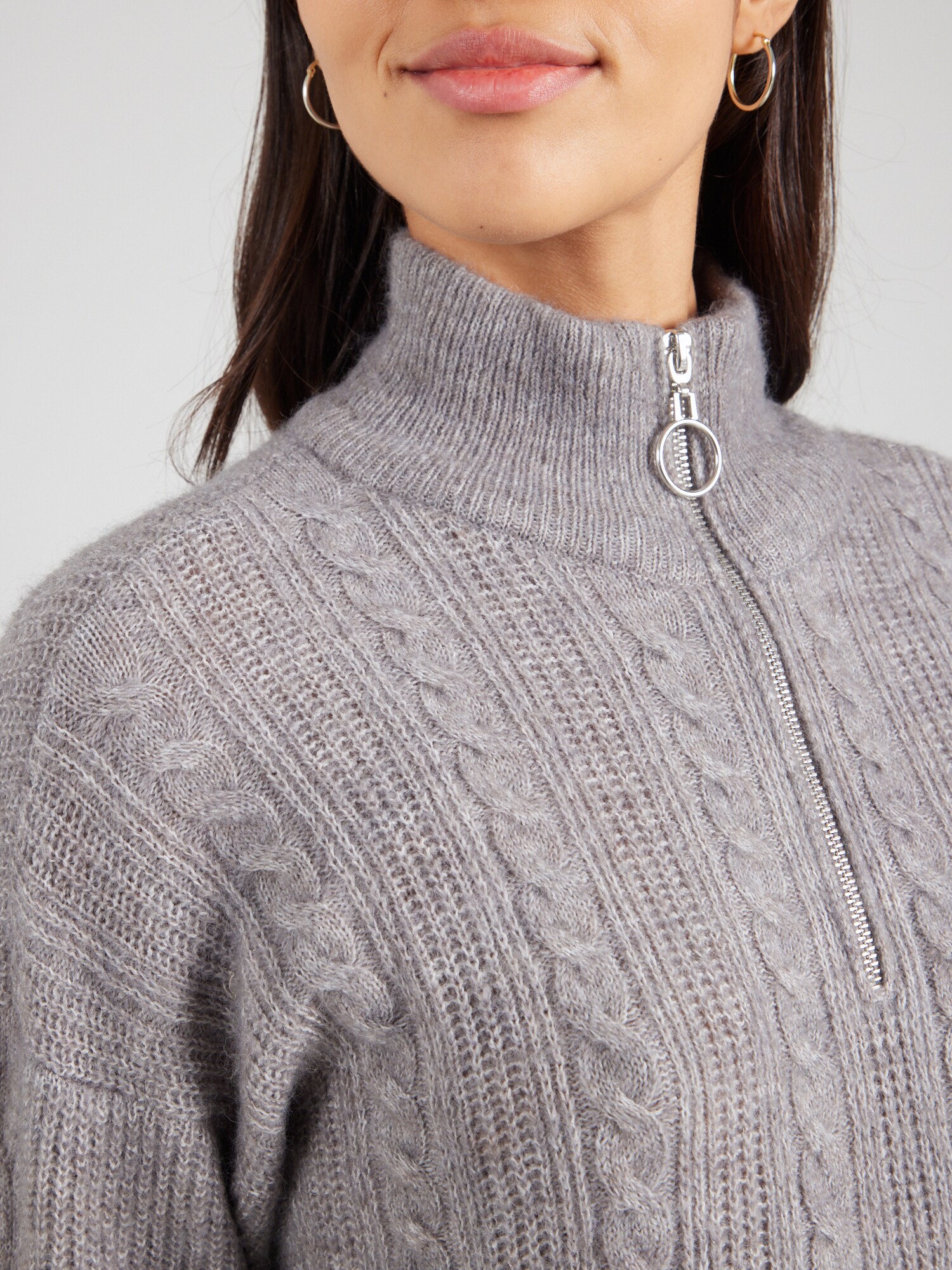 VERO MODA Sveter 'VMMILI' sivá melírovaná (obrázok 5)