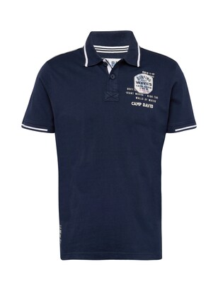 camp david Shirt Blauw / Donkerblauw / Wit