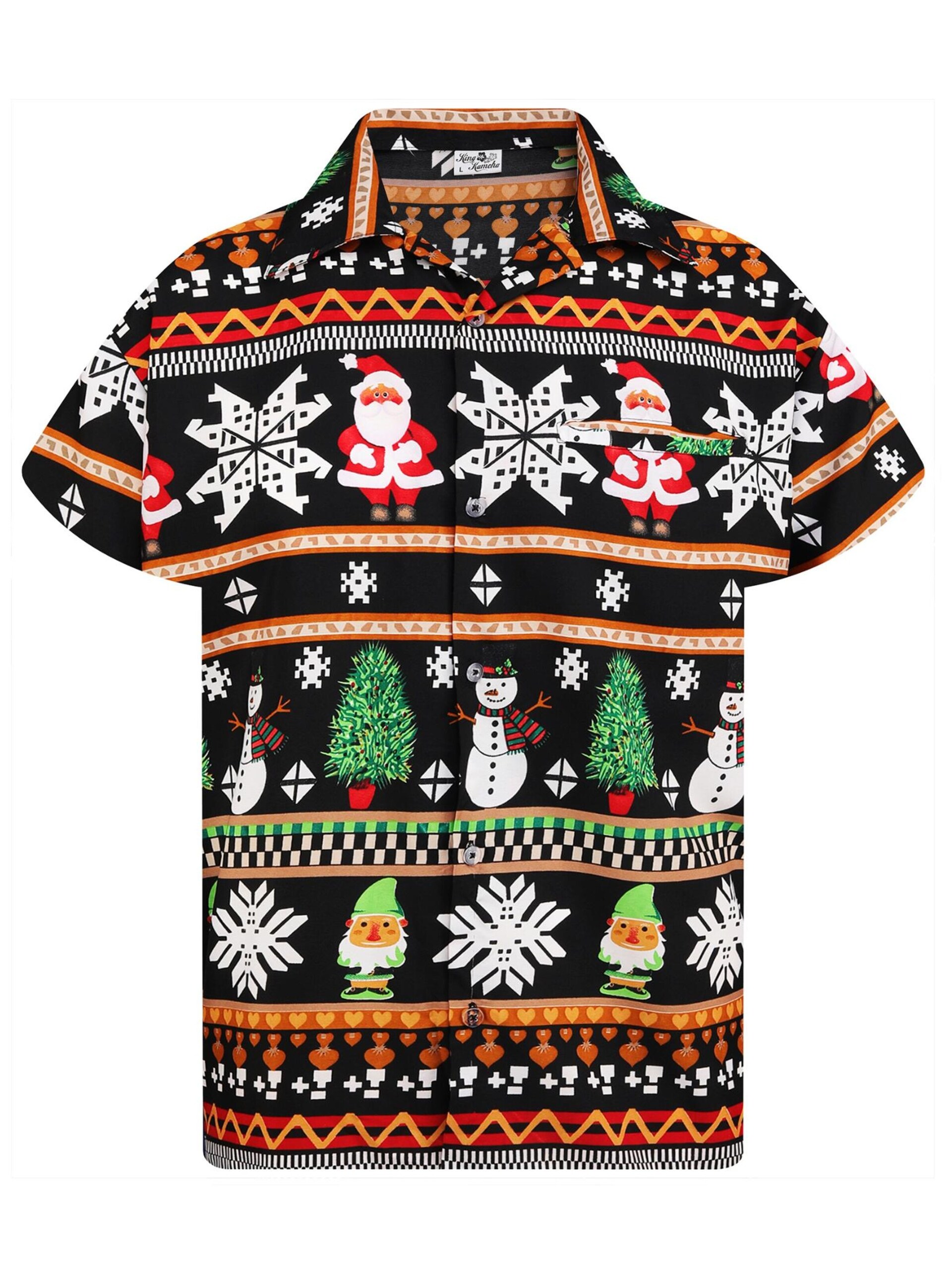 King Kameha Skjorta 'Christmas Rows' herr
