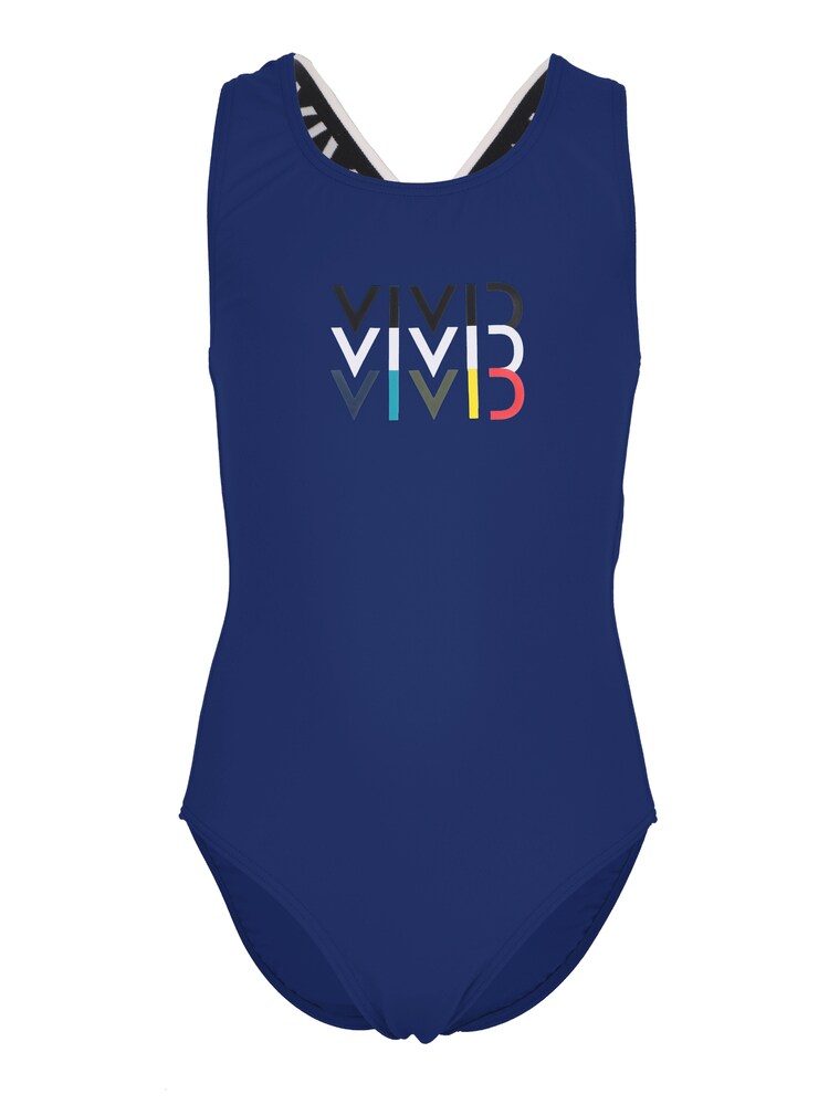 VIVID Badeanzug Mädchen Größe 104 blau / weiß