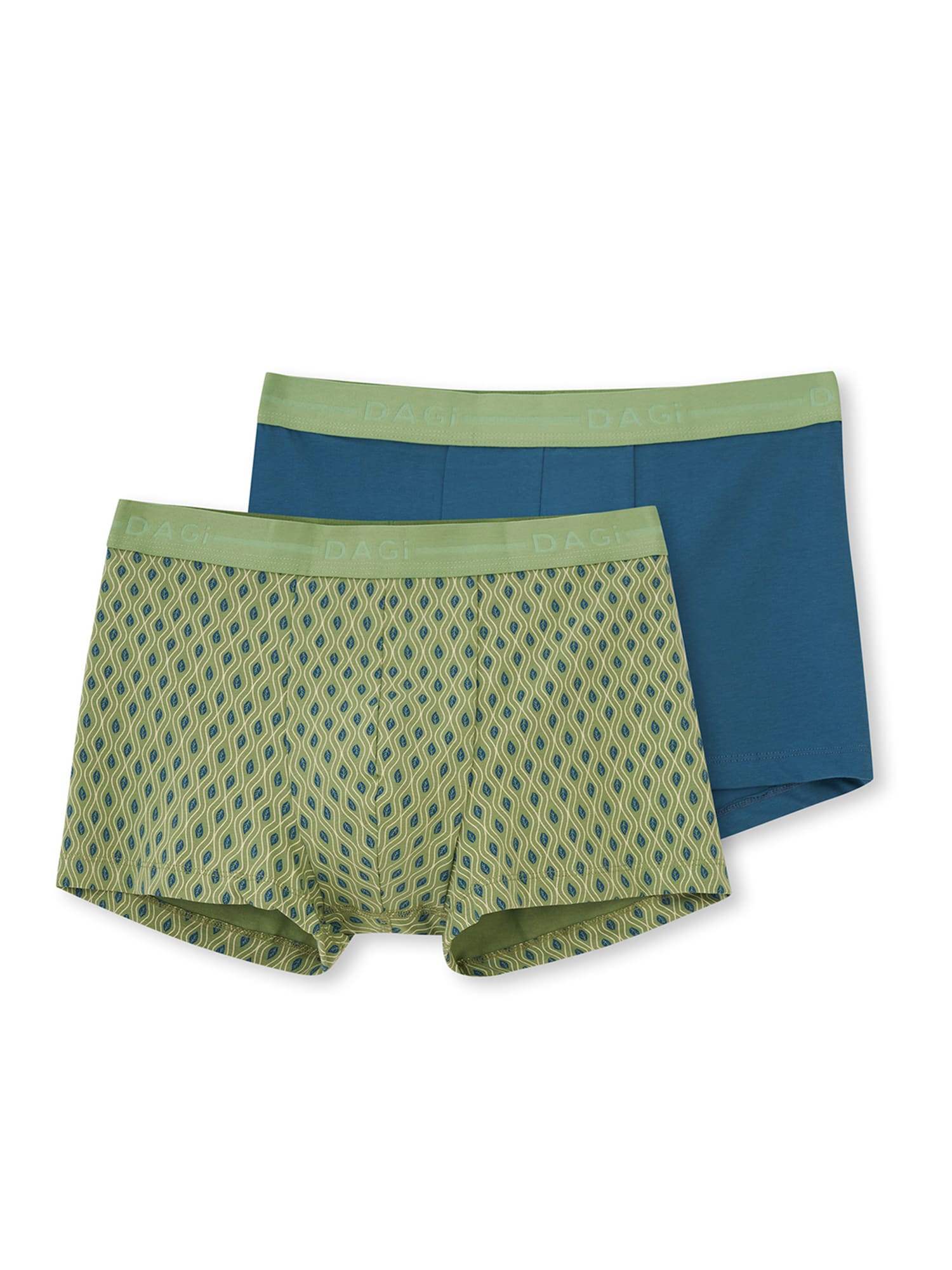 Dagi Boxeri  bej / albastru / verde kiwi