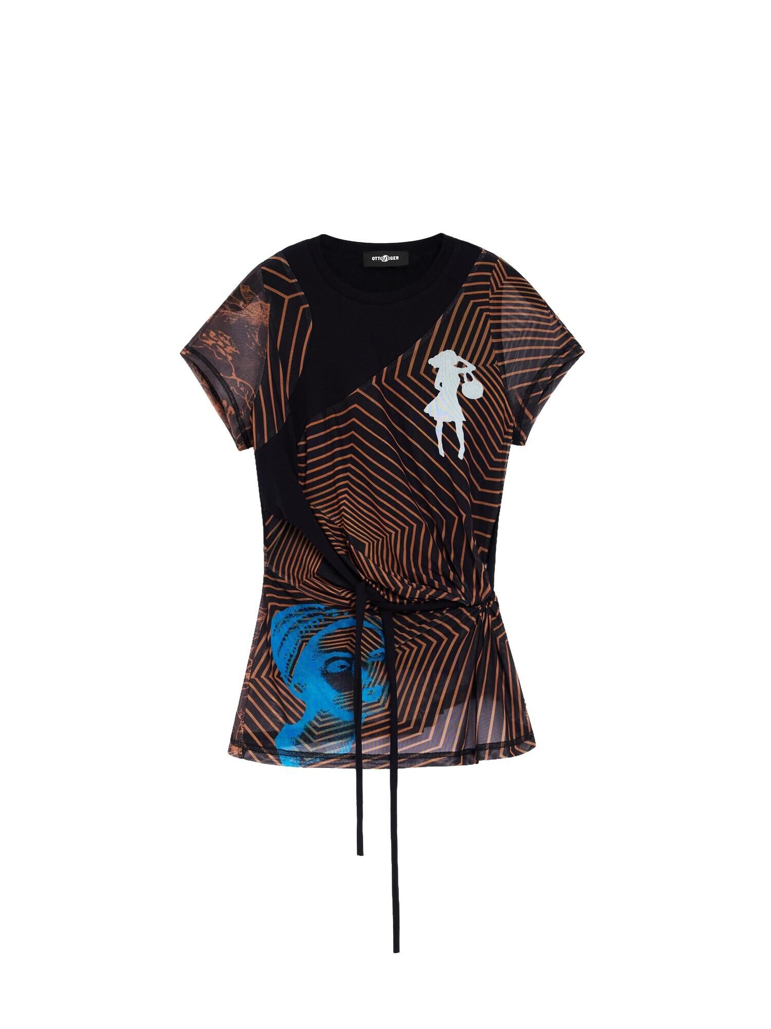 Desigual Tricou mai multe culori / negru