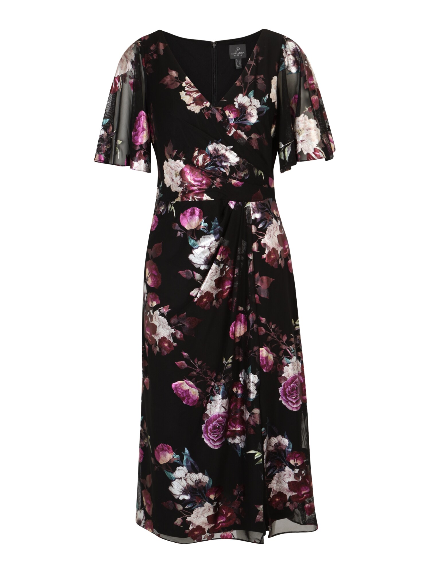 Adrianna Papell Vestido 'FOIL'  fúcsia / bordeaux / preto / branco casca de ovo