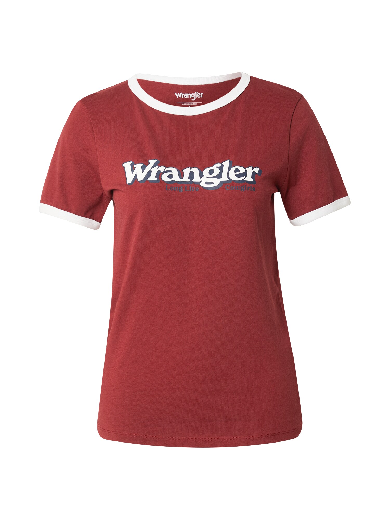WRANGLER Tričko 'RINGER'  námornícka modrá / červená / biela
