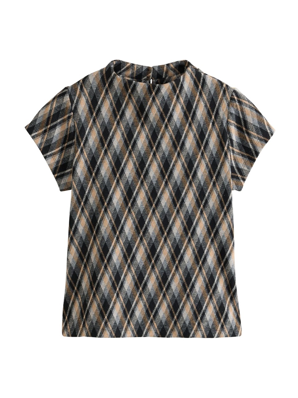 T-shirt kräm / ljusgrå / svart