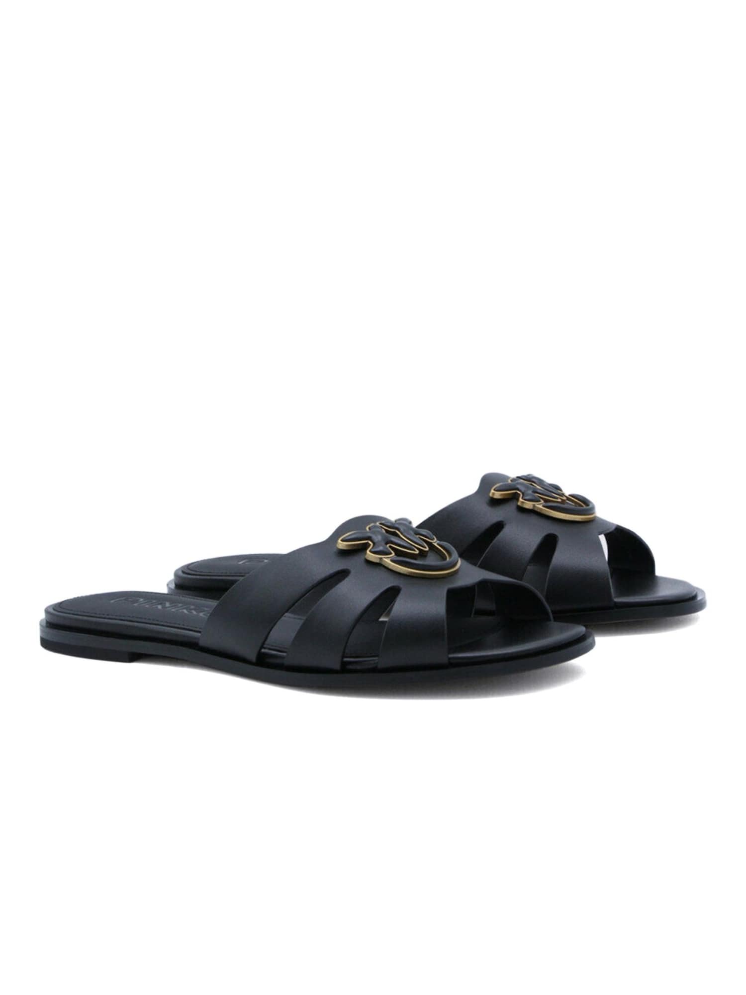PINKO Zapatos abiertos 'Milly 04 - Slipper Calf Leather' negro – imagen 3