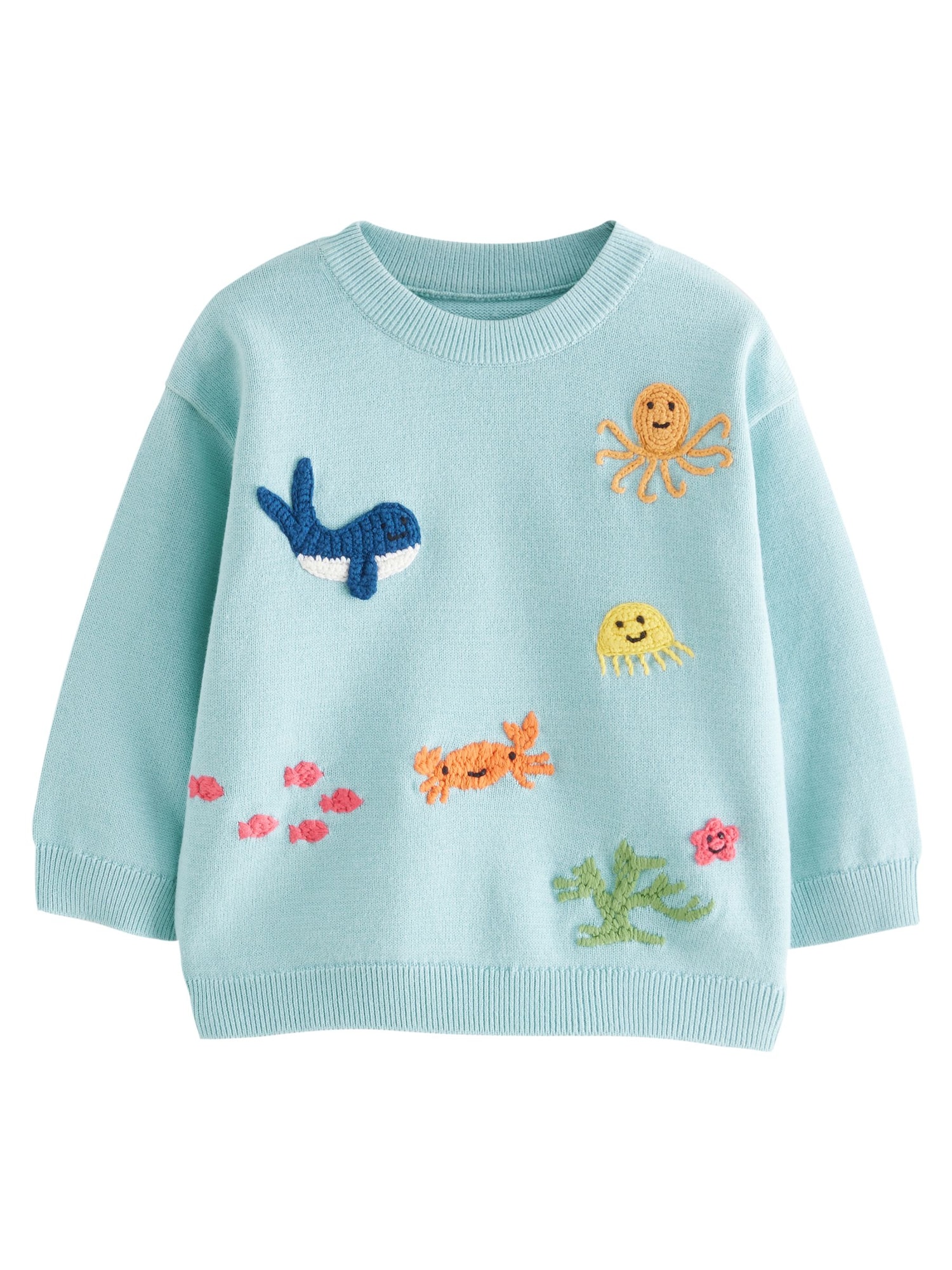 Next Pulover Sea Life Character  albastru deschis / galben / verde petrol / portocaliu