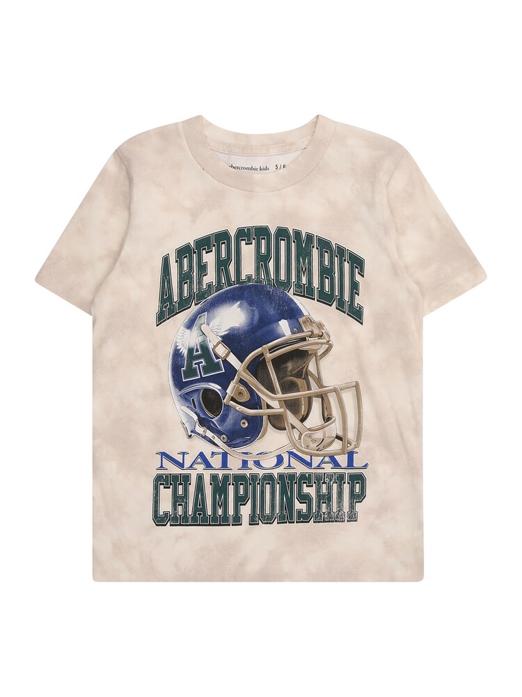 Abercrombie & Fitch T-Shirt 'CHAMPIONSHIP' Jungen Größe 170/176 blau / taupe / grün