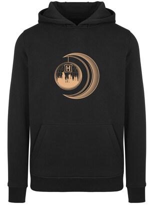 F4NT4STIC Sweatshirt ‘Harry Potter Hogwarts Moon’ Camel / Zwart