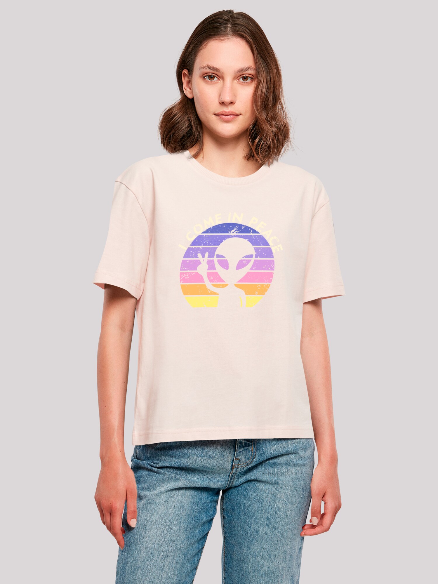 Thumbnail - F4NT4STIC T-Shirt Alien Peace Sunset