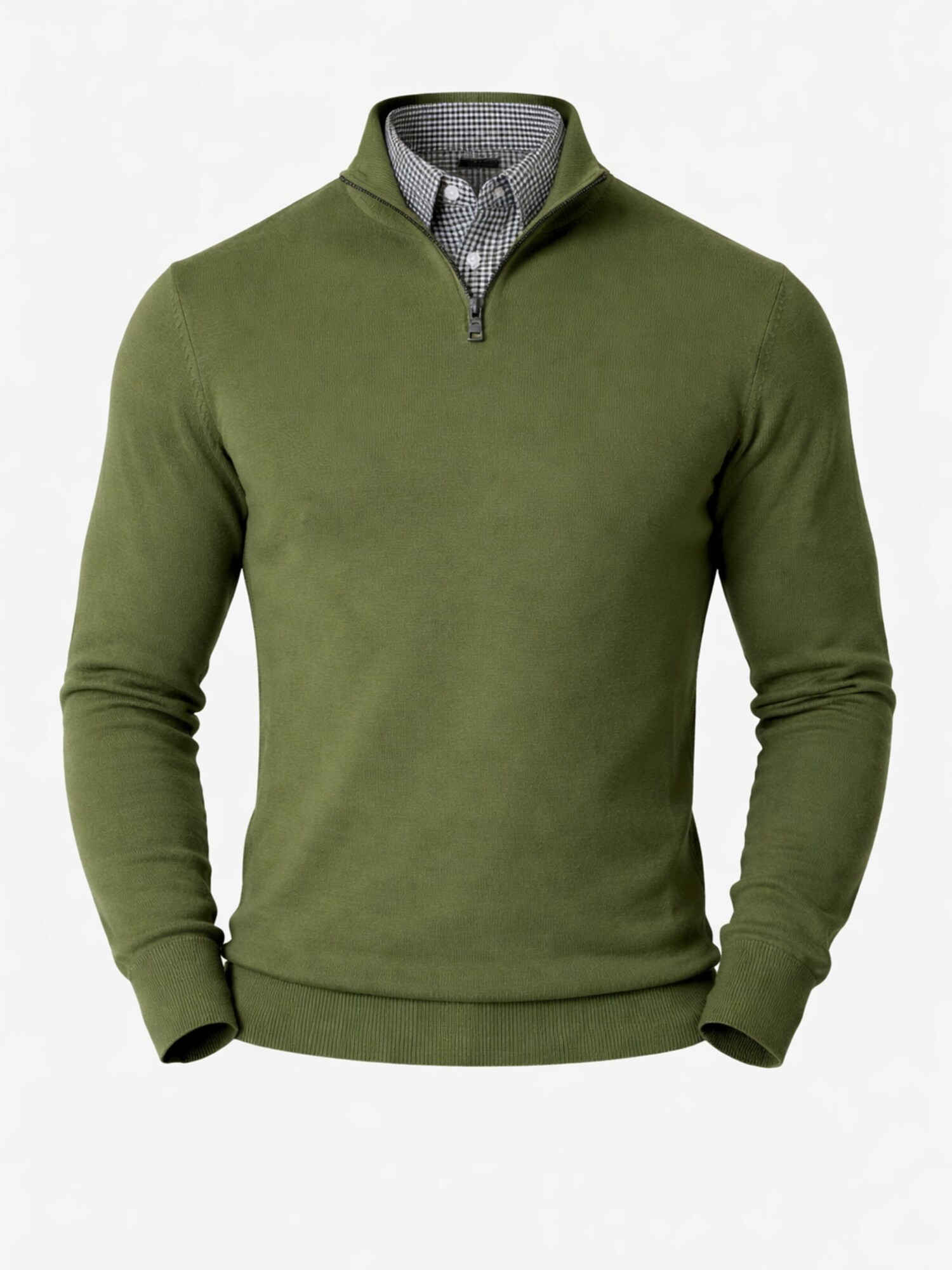 PANTONECLO Jersey 'Pantoneclo Men’s Mock Sweater'  verde