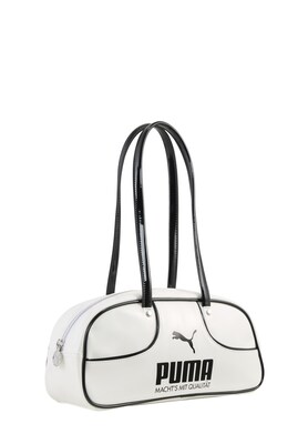 PUMA Bolso de hombro '1976'  negro / blanco